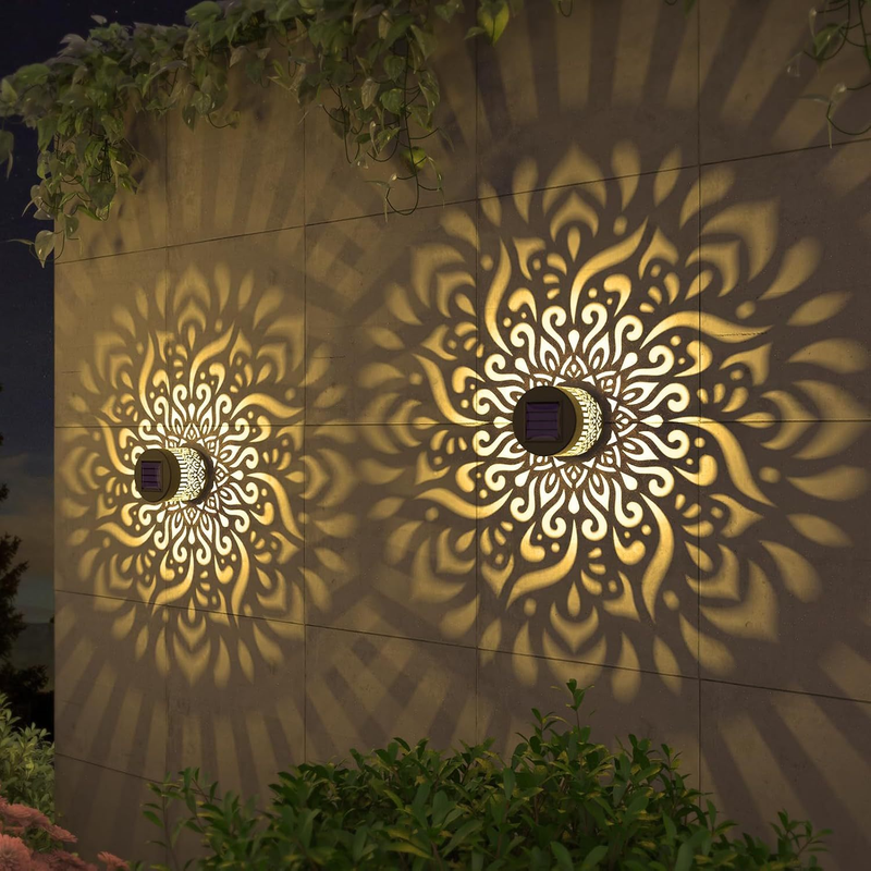 1-Piece Solar Garden Wall Light for Fence and Patio Warm White - Image 1