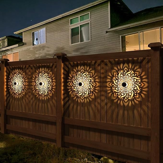 1-Piece Solar Garden Wall Light for Fence and Patio Warm White - Image 4