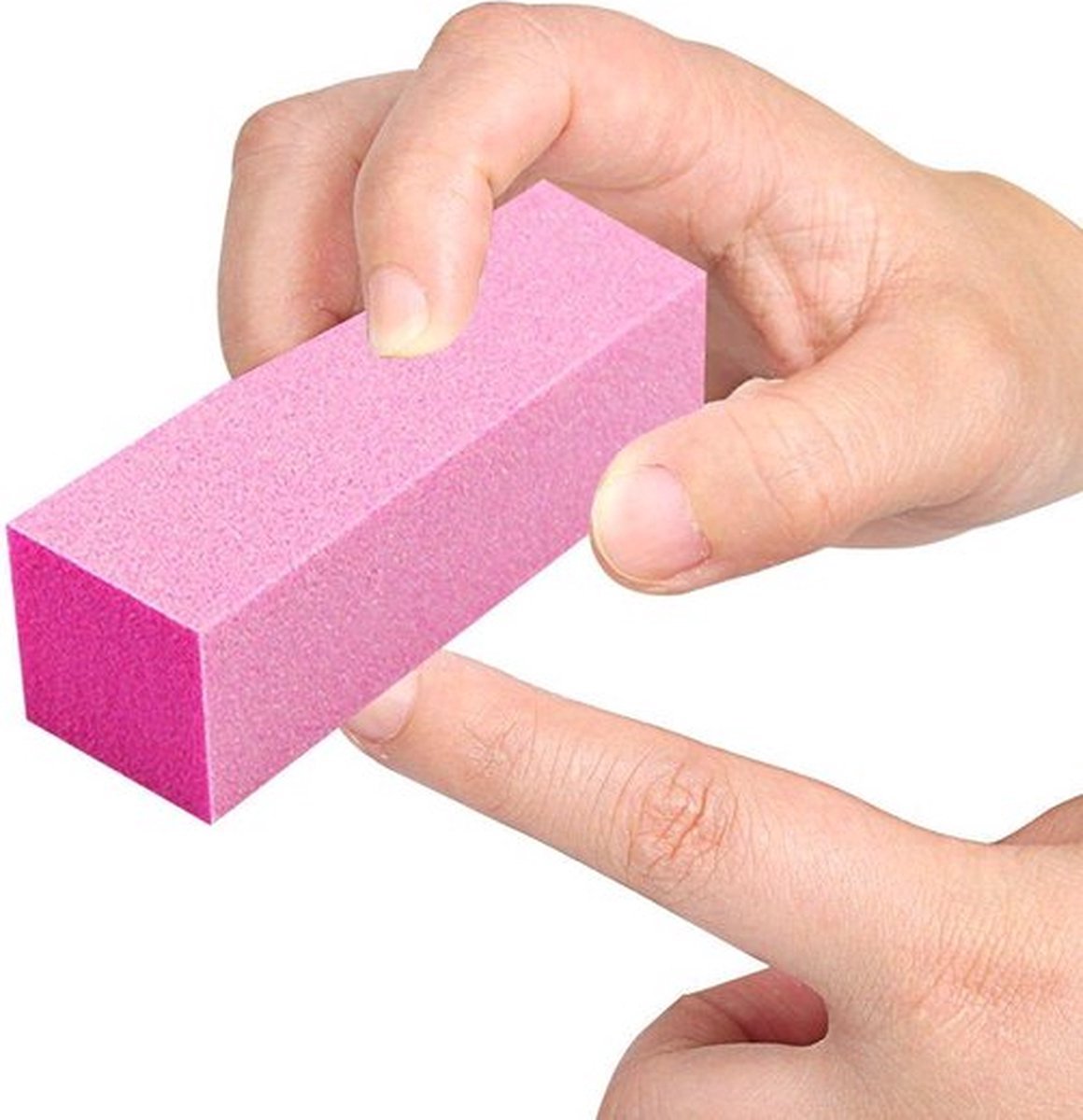 Block Files | Nail Block | Buffer Block | Nail File | Polishing Block | Nail Buffer | Buffing Block | 2 Piece | Pink - Image 1