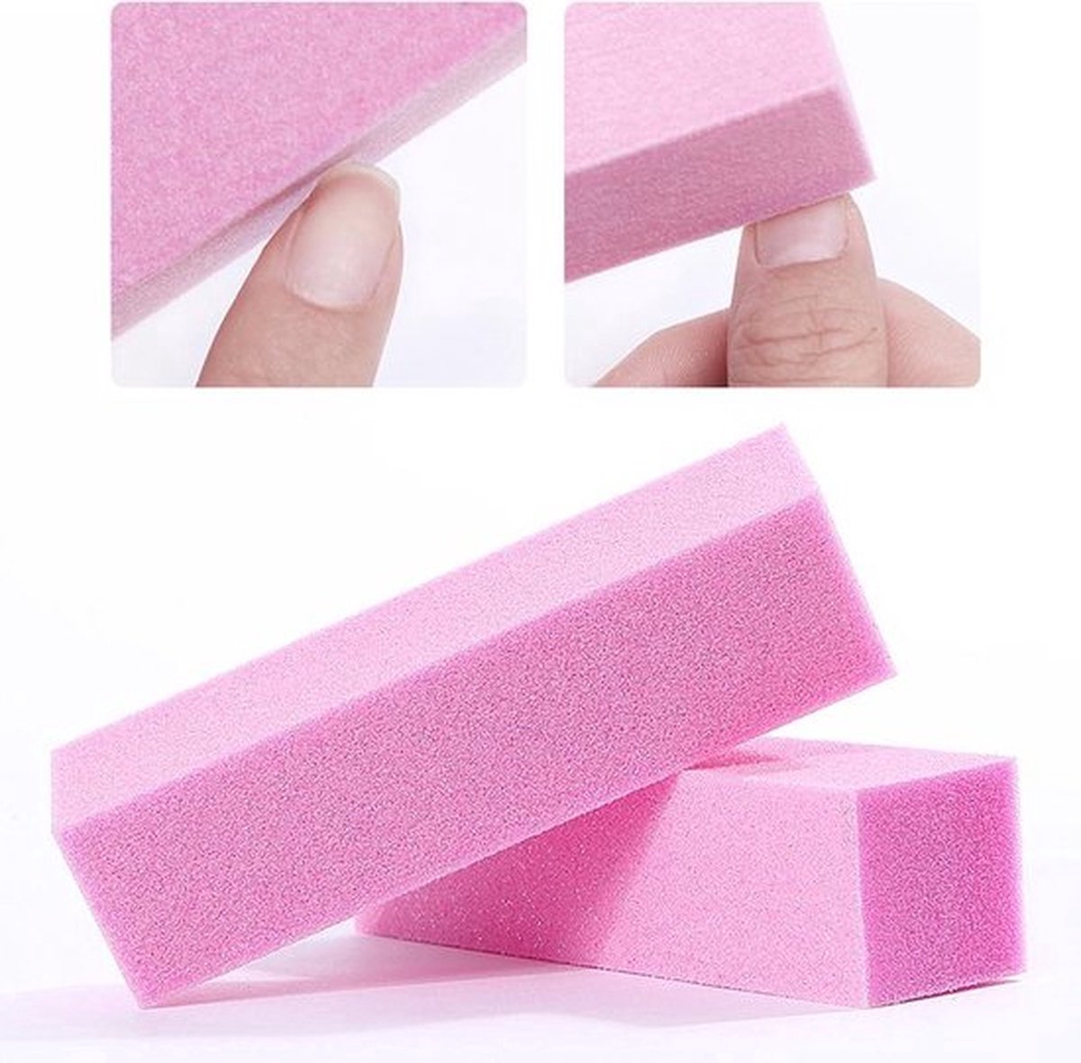 Block Files | Nail Block | Buffer Block | Nail File | Polishing Block | Nail Buffer | Buffing Block | 2 Piece | Pink - Image 2