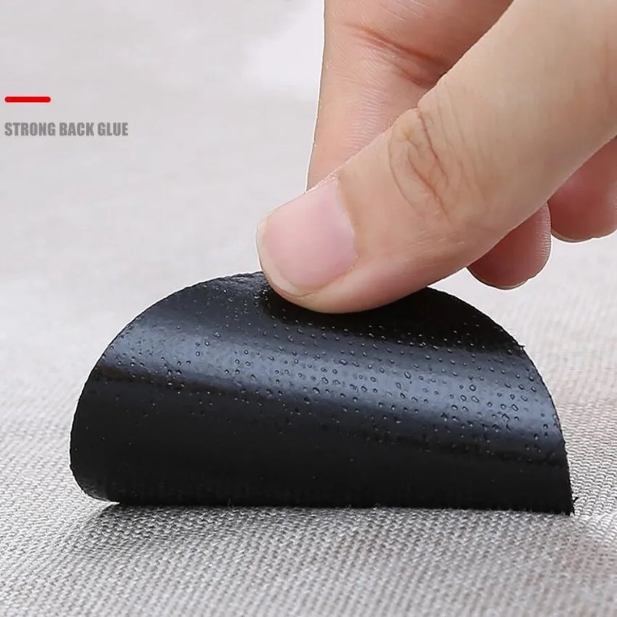 10 Pairs Self-Adhesive Double-Sided Hook and Loop Tape with Anti-Slip | Velcro | Self-Adhesive Pads | 6 CM Diameter | Carpet Tape | Furniture Tape | Black - Image 5