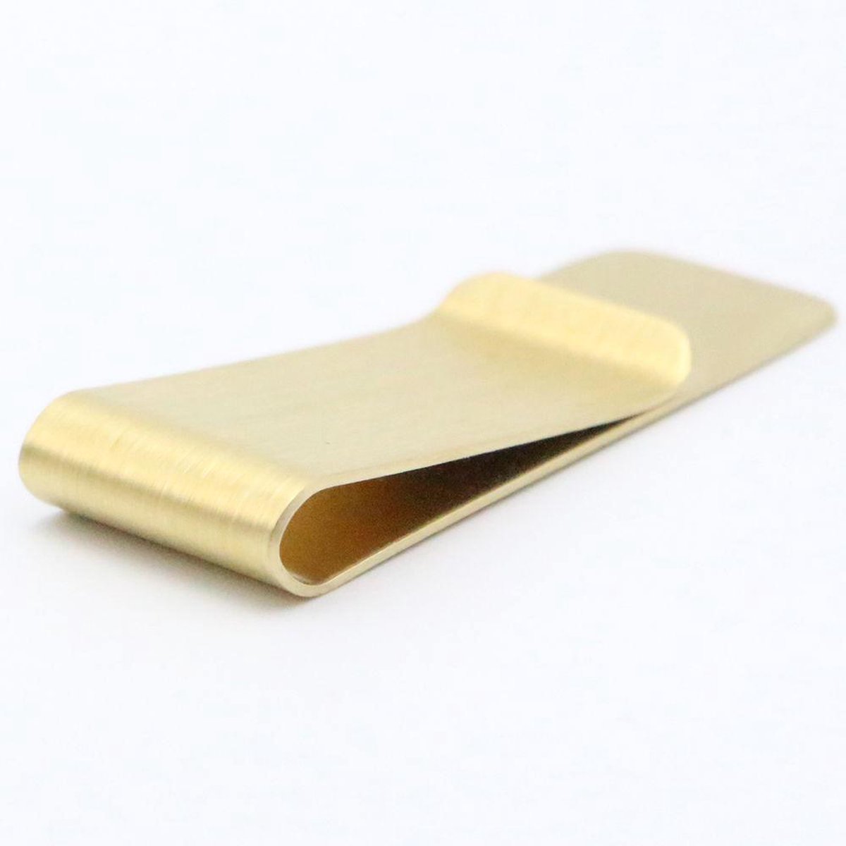Gold-colored money clip - 5.5x2.0cm - Image 1