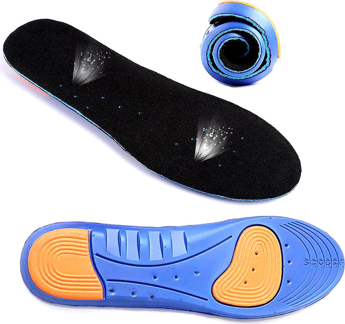Gel Insoles | Medical PU Material | Insoles | Footpads | Blue | 41 - 46 - Image 4
