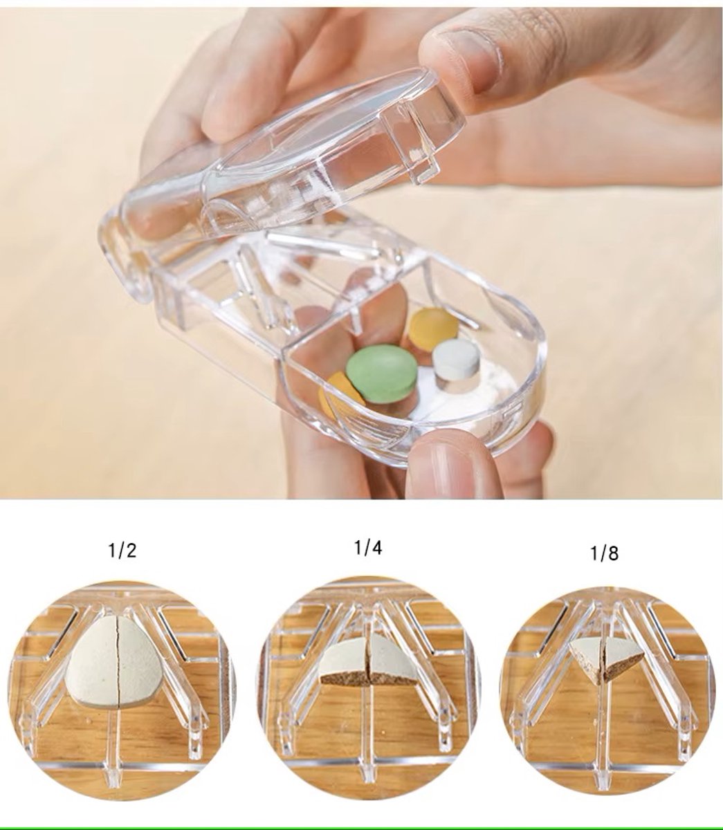 Pill Cutter | Pill Cutter | Pill Box | Pill Storage Box | Medicine Box | Transparent - Image 3