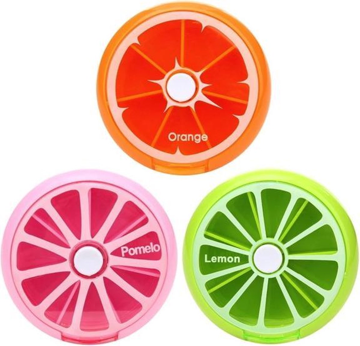 Pill box with automatic twist mechanism | Medicine for a week | Nice design | Orange - Image 2