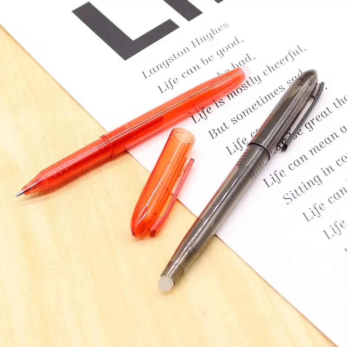 Erasable Pens 5 Pieces | Ballpoint Pens | Ballpoint Pen | Gel Pen | 0.7 mm Ballpoint Pen | Blue Ink | Blue Pens - Image 3