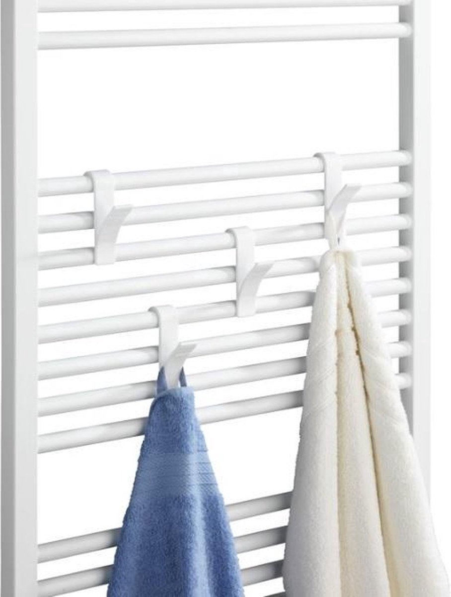 2x Towel Hook | Radiator Hook | Clothes Hook for Radiator | Towel Holder for Heated Seatbelt | White - Image 4