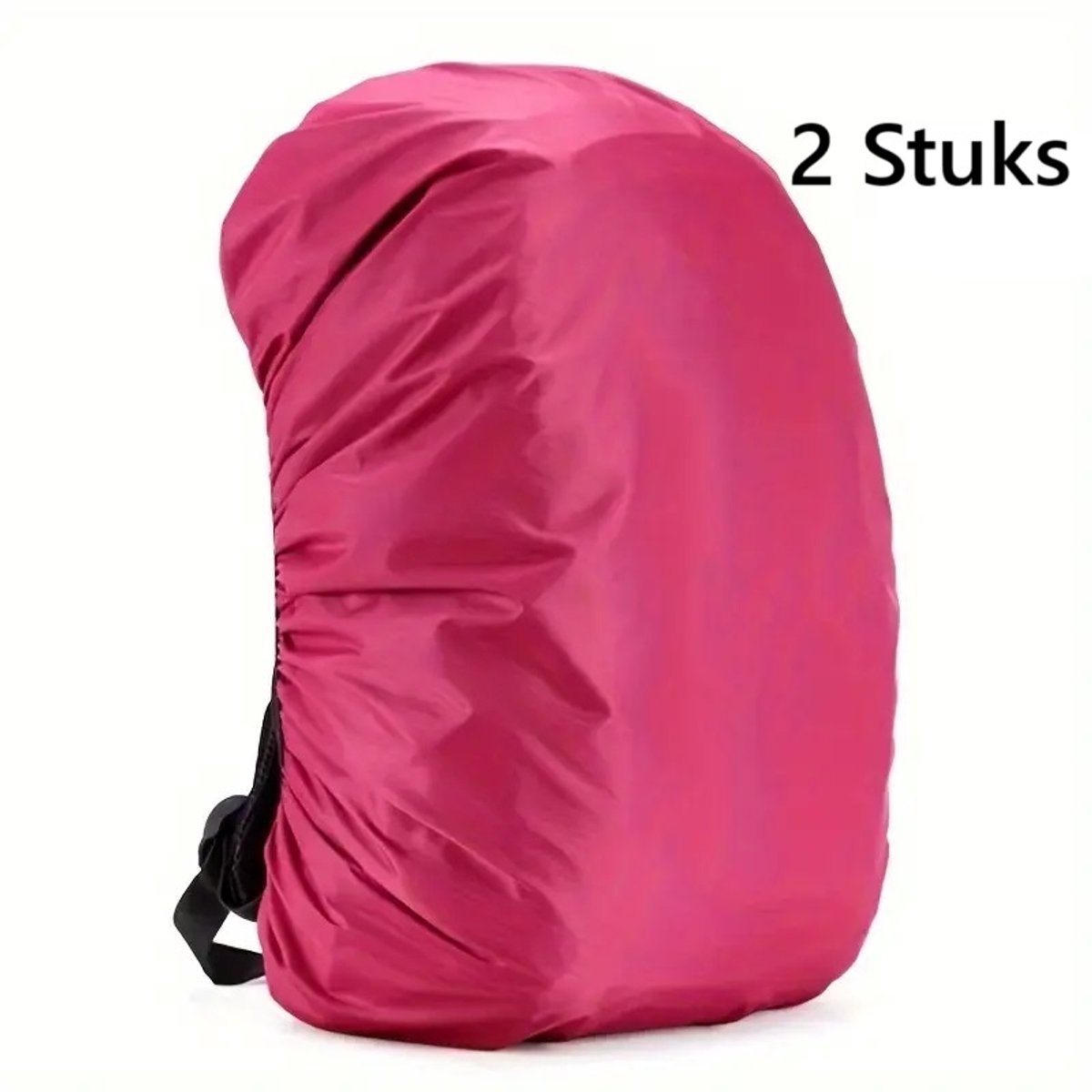 2x Rain Cover For Backpack | Backpack Rain Cover | Waterproof | Rain Cover Bag | Bag Protection Against Rain | 25-35 Liters | Pink - Image 1