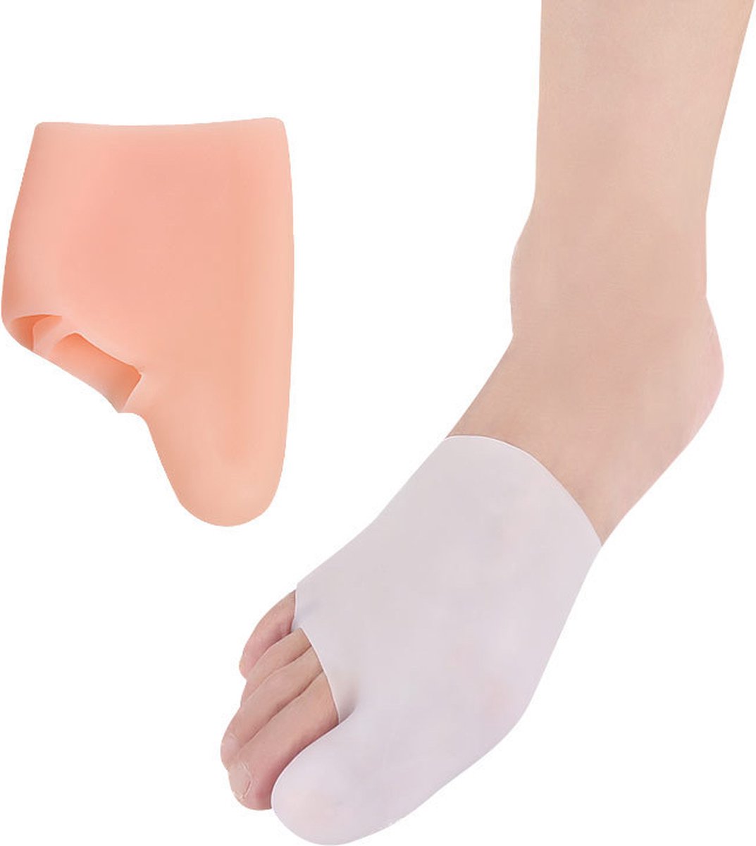 Silicone Gel Sock Toe Corrector | Toe Separator | Hallux Valgus | Straighten Big Toe | Shock Absorbing | Gel Sock | White | 1 Pair - Image 4