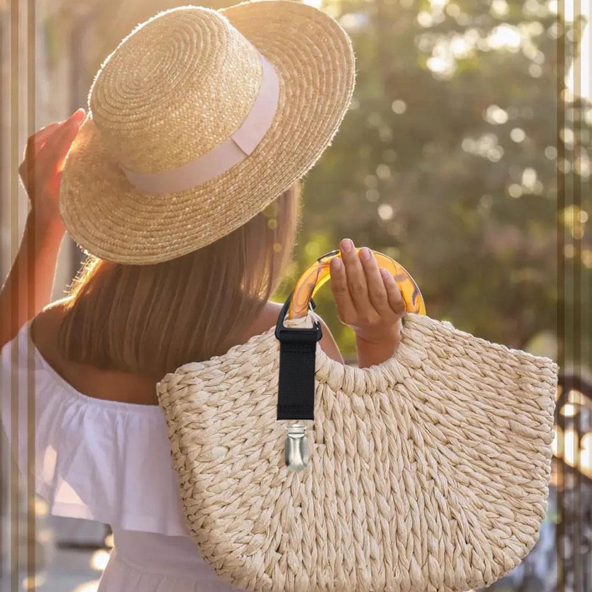 Hat Clip | Clothing Clip | Bag Charm | Bag Charm | Accessory Clip | White - Image 5