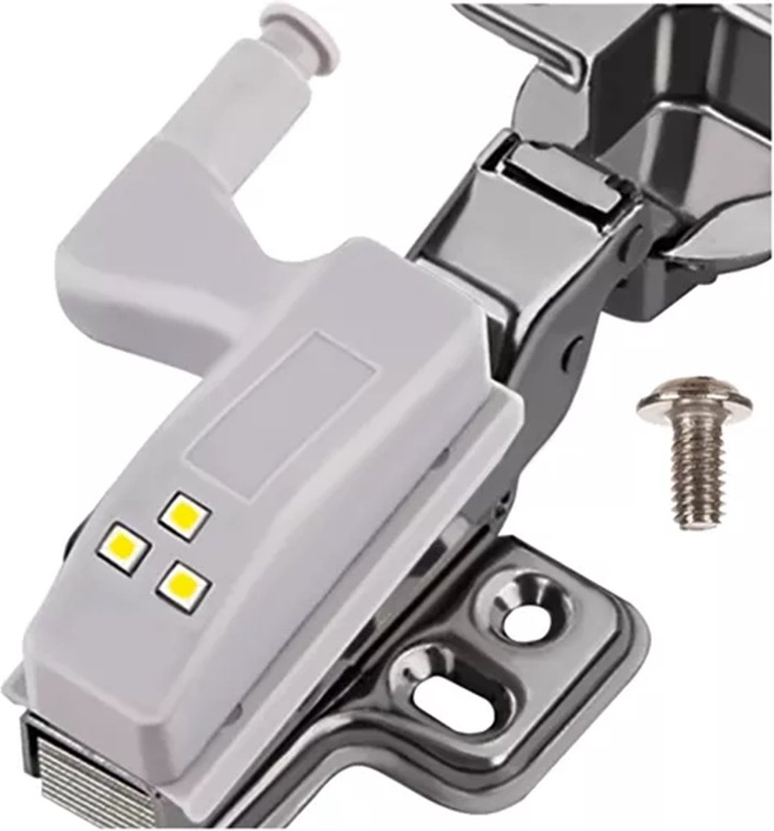 Cabinet Lighting | Refrigerator Lighting | Hinge Lighting | 3 LEDs | White Light | Light Sensor | Incl. Batteries | 1 Piece - Image 1