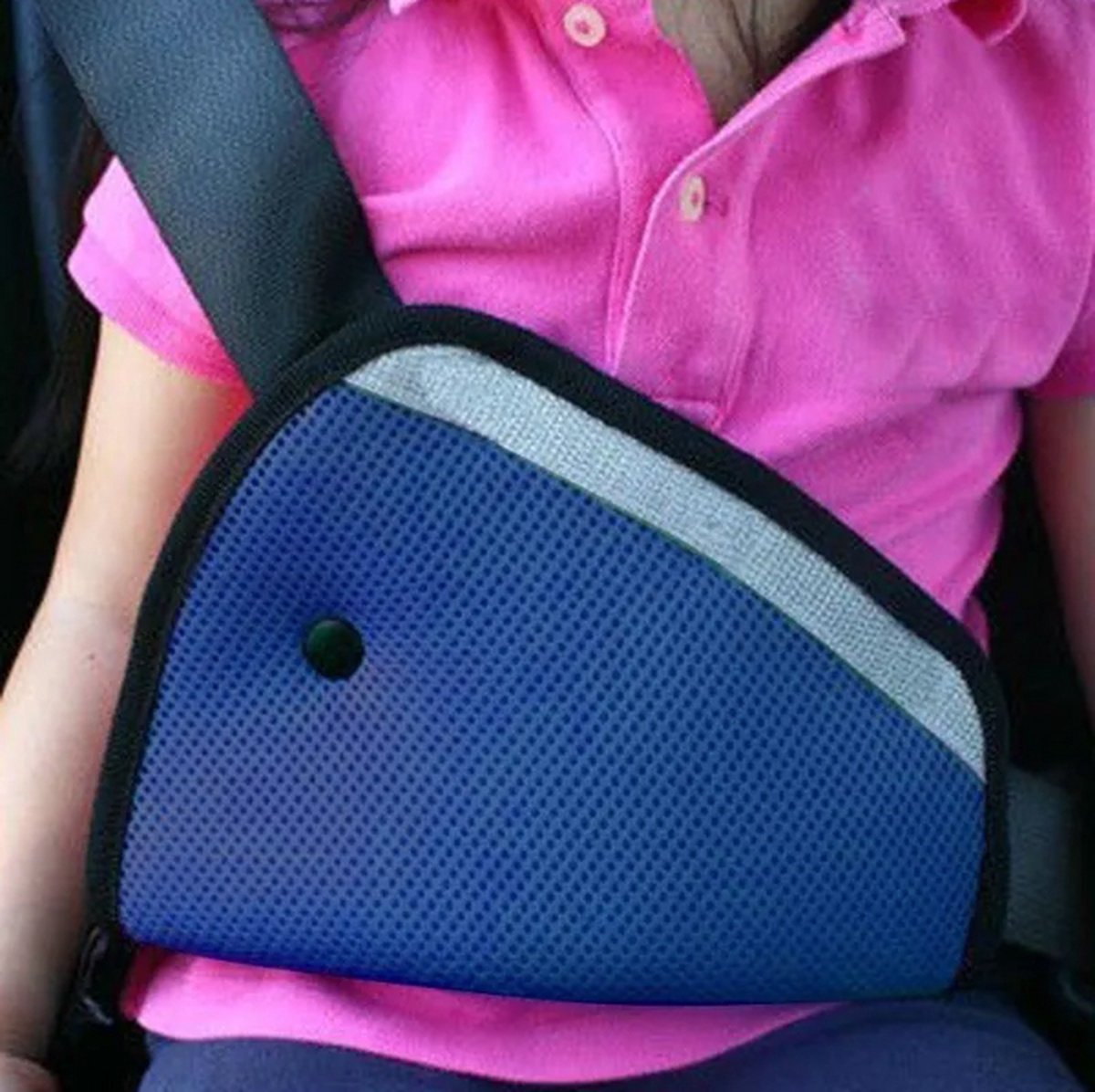 Car Seatbelt Cover | Child Seatbelt Protector | Child Seatbelt Cushion | Seatbelt Tensioner | Child Safety | Blue - Image 1