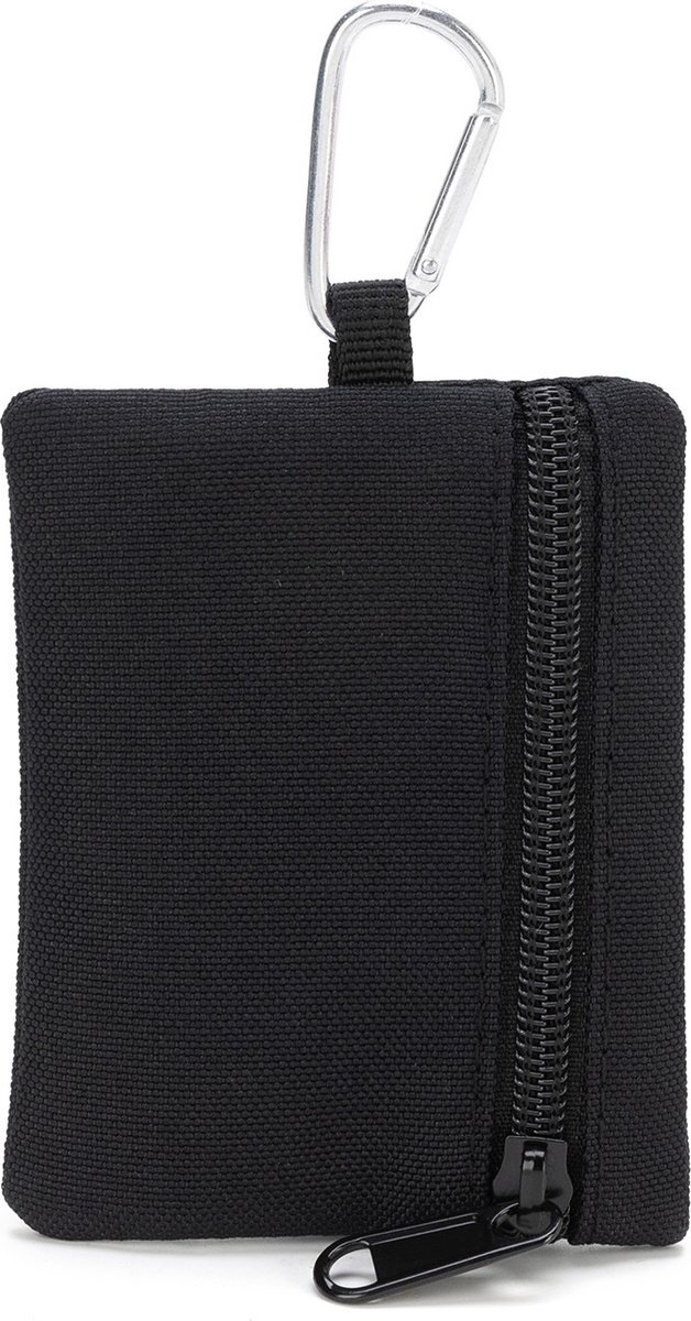 Survival Coin Holder | Card Holder | Coin Storage | Zipper | With Carabiner & Key Ring | For Camping, Traveling, etc. | 9 x 10 cm | Beige - Image 5
