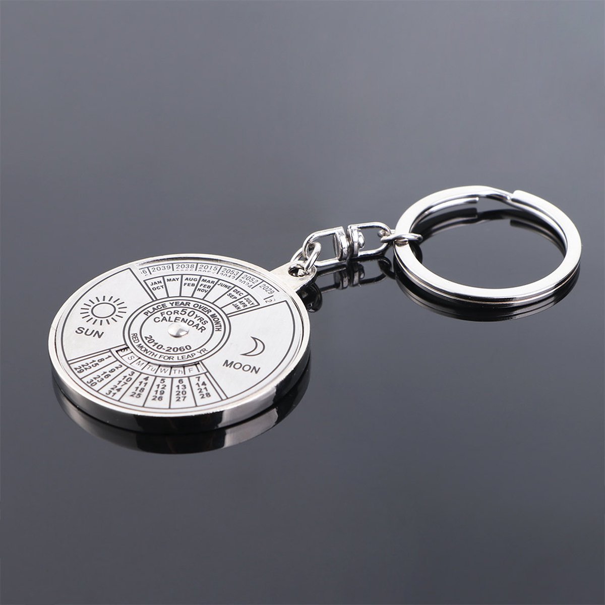 50 Years Keychain | Perpetual Calendar | Calendar Keychain | Stainless Steel | Silver - Image 4
