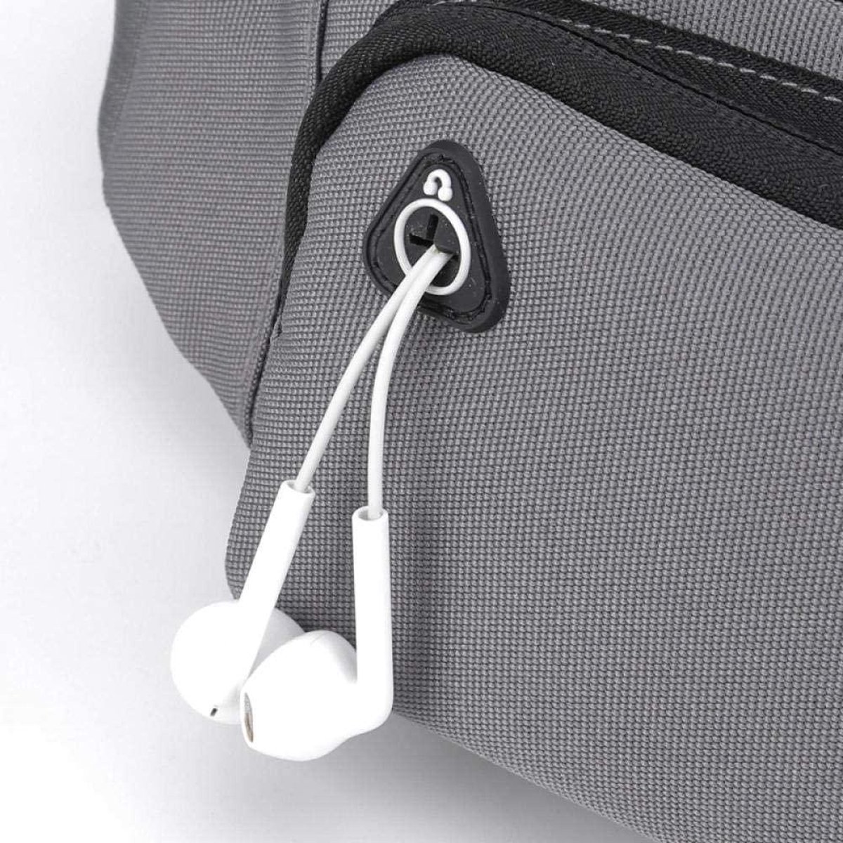 Waist Bag - Travel Fanny Pack – Pouch Bag – Waist Bag with Headphone/Earbud Hole - Festival Must-Haves – Waistpack - Smartphone Waist Bag – Black - Image 2