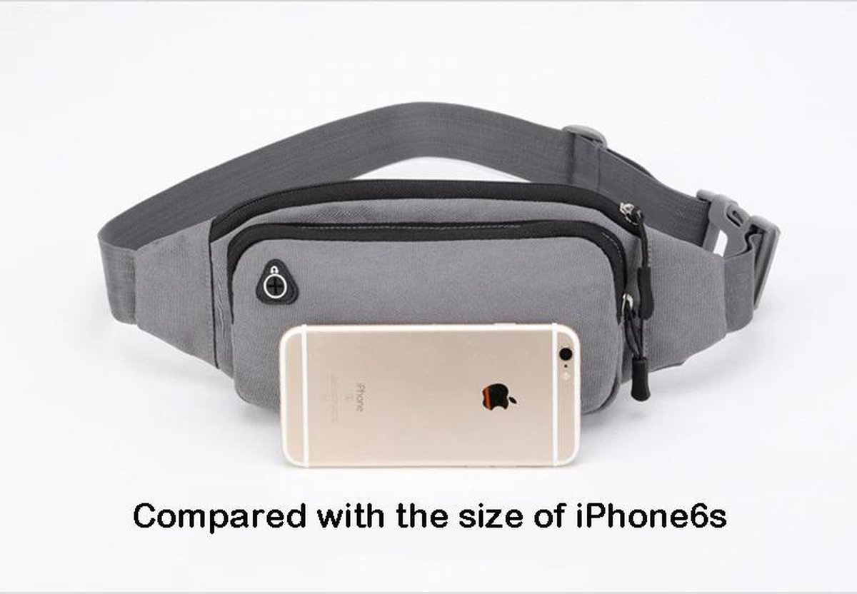 Waist Bag - Travel Fanny Pack – Pouch Bag – Waist Bag with Headphone/Earbud Hole - Festival Must-Haves – Waistpack - Smartphone Waist Bag – Black - Image 5