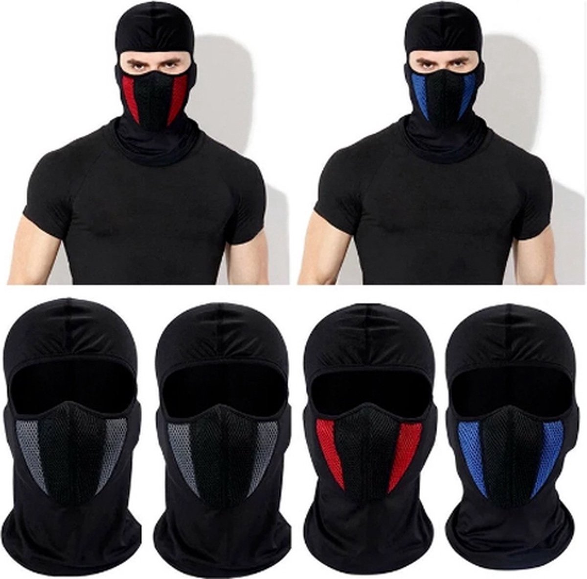Balaclava | Neck Warmer | Bivouac | Face Mask | Motorcycle Cap | Skiing | Snowboarding | Motorcycling | Black/Gray - Image 4