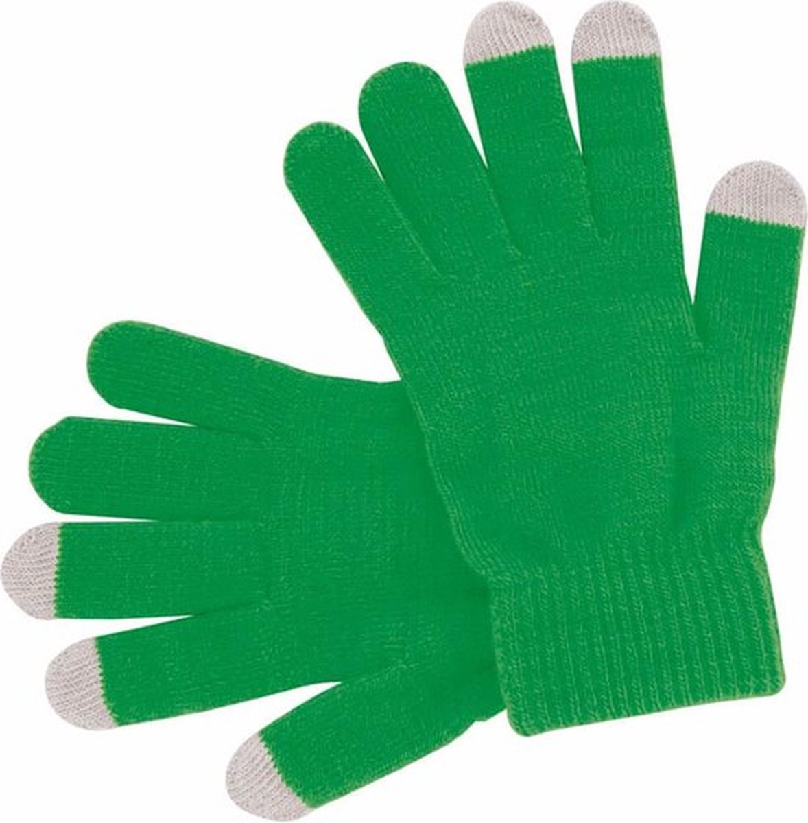 Touchscreen Gloves | Mittens | Touch Tip Gloves | Scandinavian Pattern | Unisex | For Adults | One Size | Green - Image 1