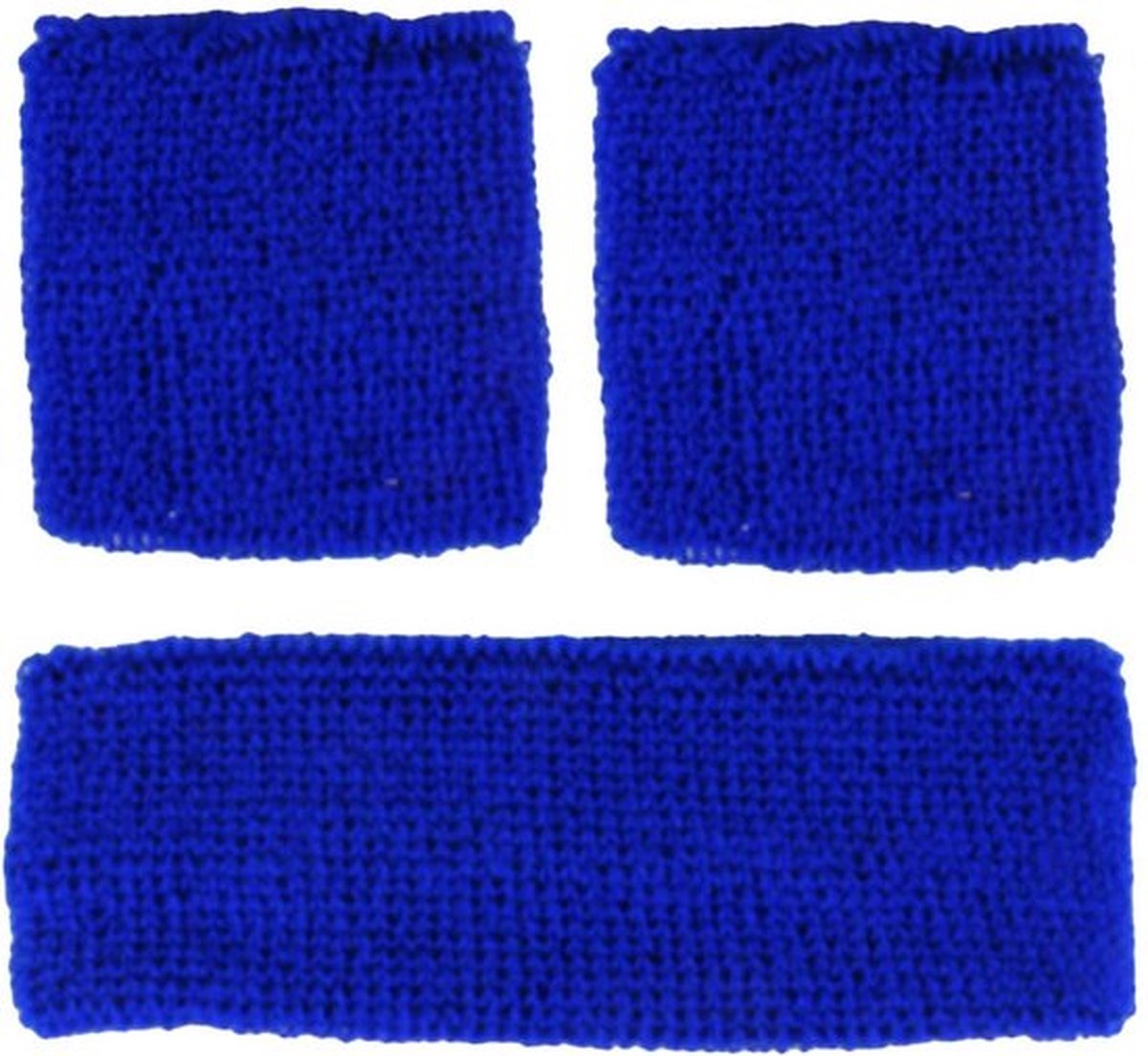 Set of Headband and 2x Wristbands | Sweatband | Sweatbands 6x8 CM | Head and Wrist | Sports Bands | Dark Blue - Image 5