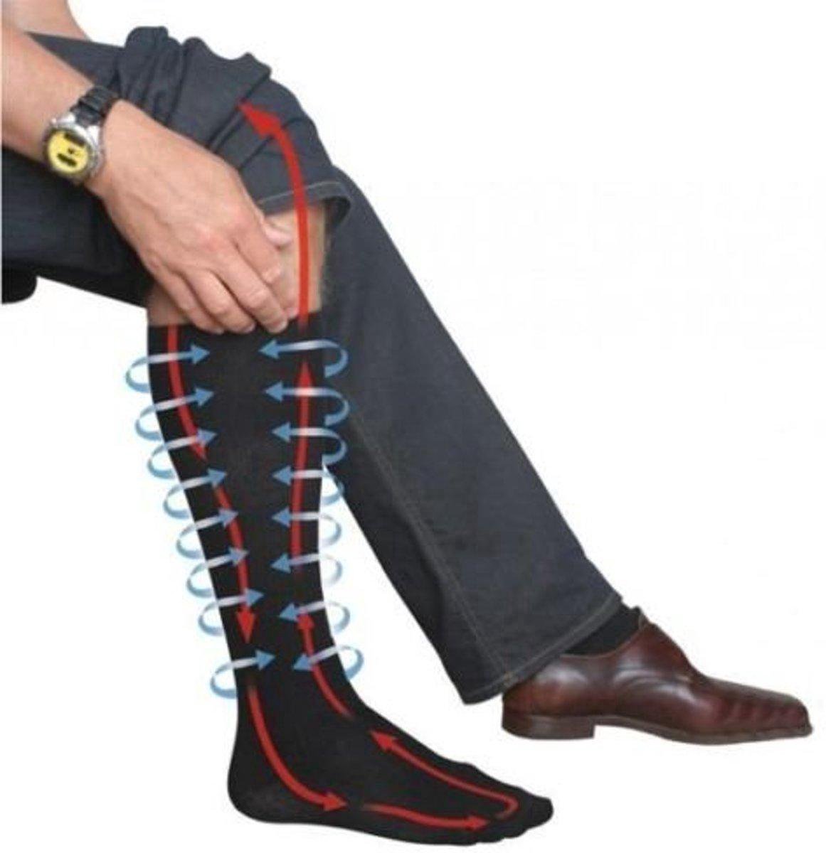 Sports Socks | Jogging | Walking | Compression Socks | Compression Socks | Support Socks | Airplane Socks | White IL/XL | Size 41-47 - Image 3