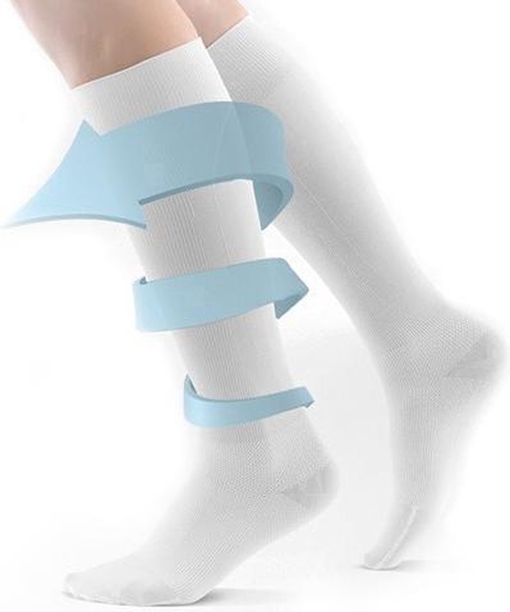 Sports Socks | Jogging | Walking | Compression Socks | Compression Socks | Support Socks | Airplane Socks | White IL/XL | Size 41-47 - Image 5