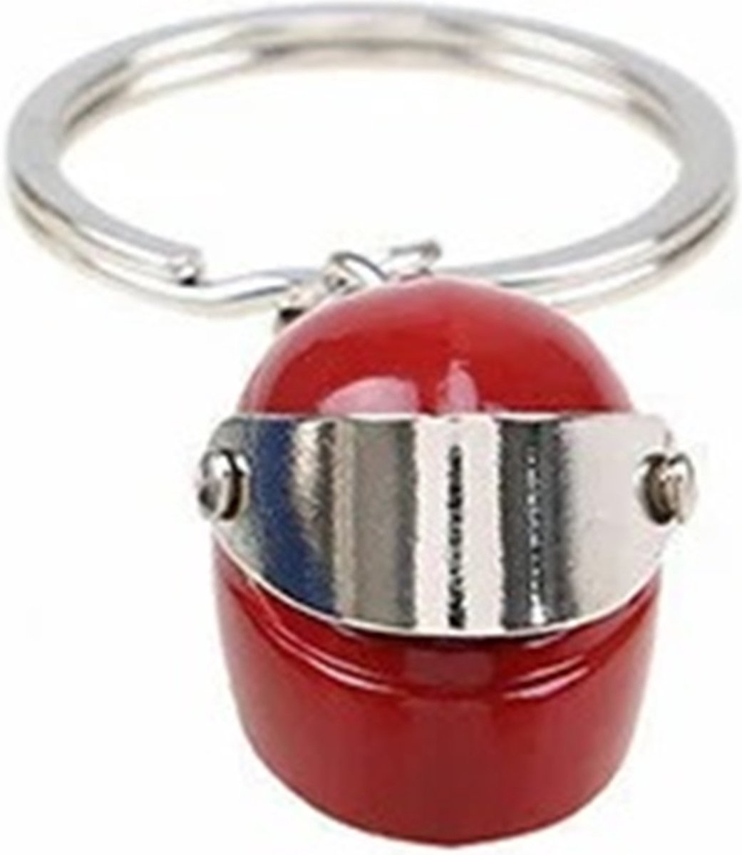 Motorcycle Helmet Keychain | Scooter Helmet Key Holder | Full-Face Helmet Keychains | Red - Image 1