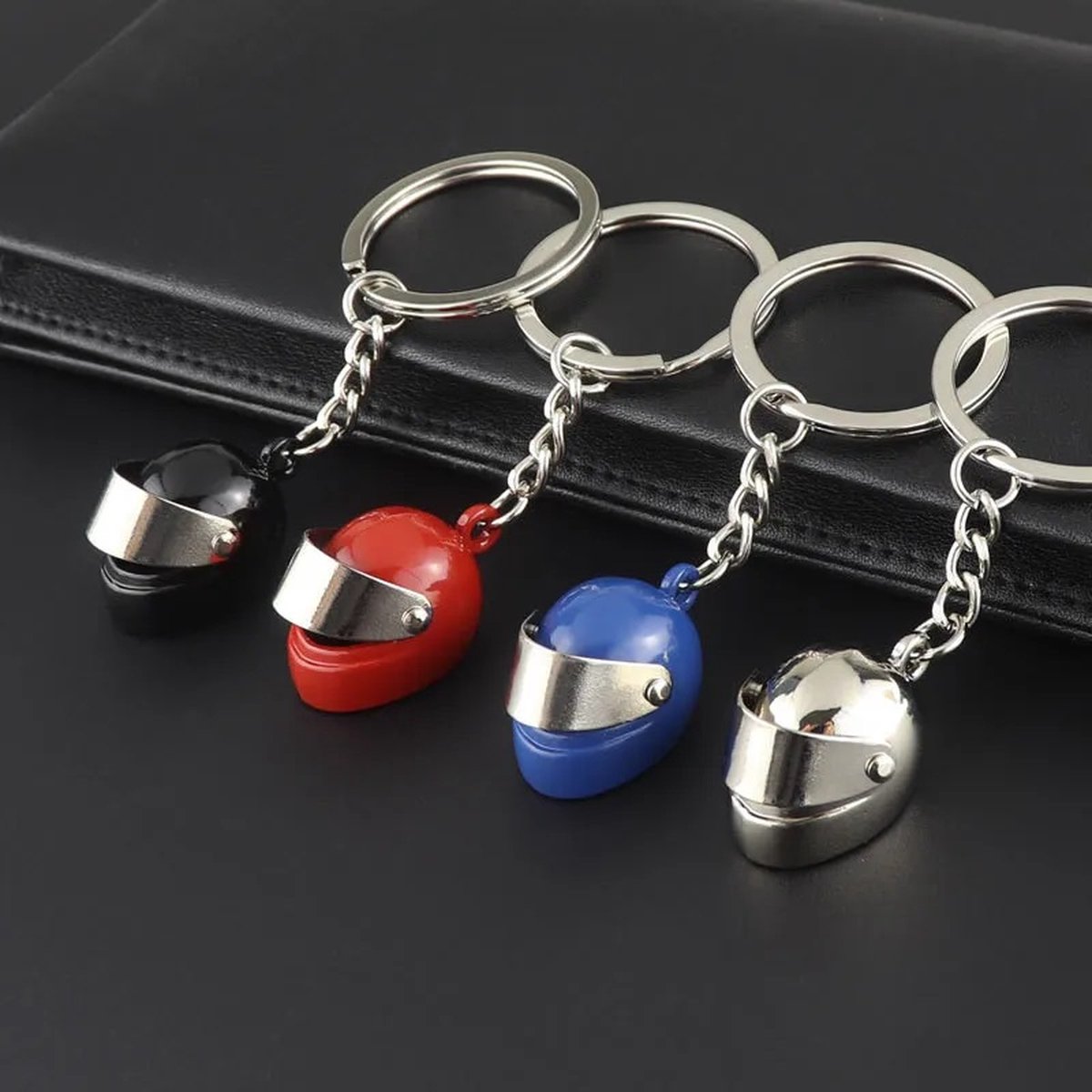 Motorcycle Helmet Keychain | Scooter Helmet Key Holder | Full-Face Helmet Keychains | Red - Image 5