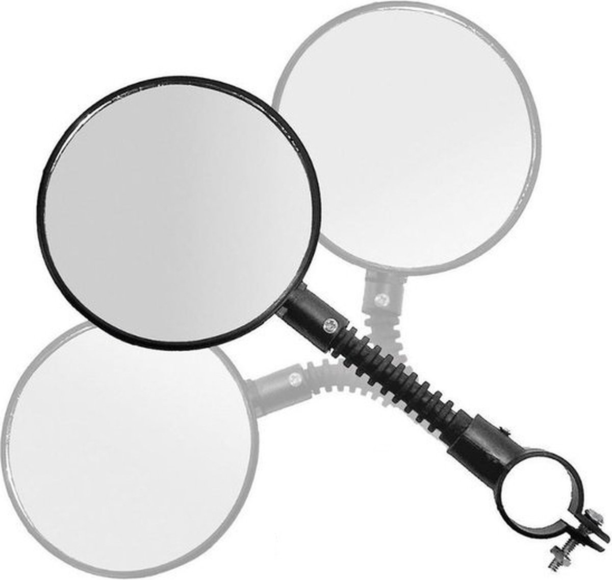 Bicycle mirror - rearview mirror with red reflector - Image 1