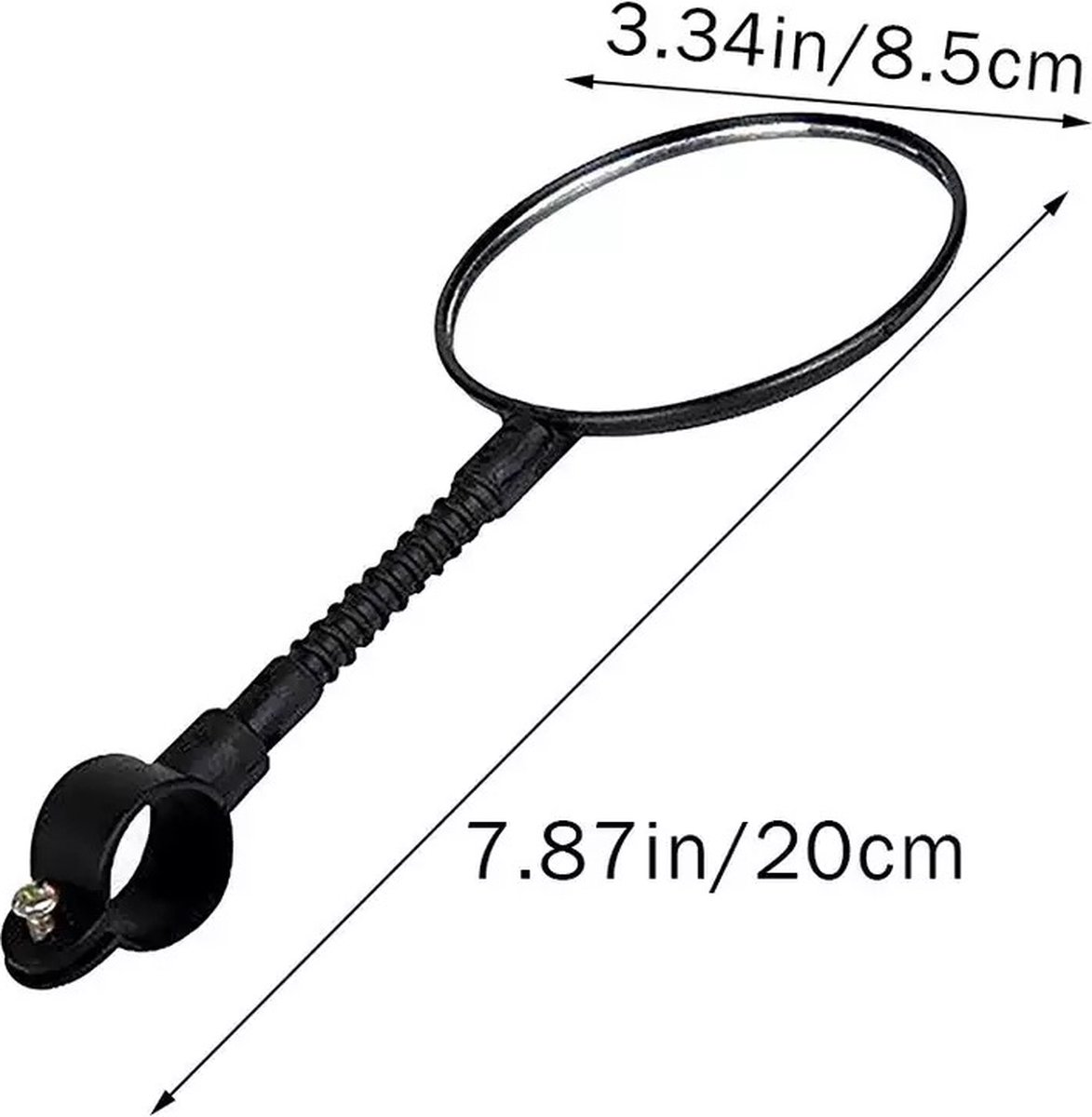 Bicycle mirror - rearview mirror with red reflector - Image 2