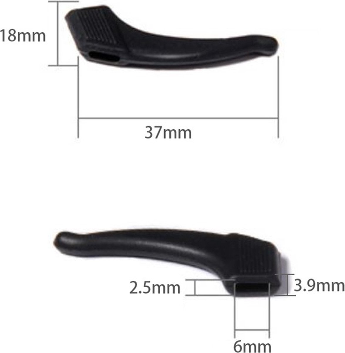 Anti-slip Ear Hooks for Glasses | Glasses Hooks | Glasses Holders | Sunglasses Hook | Silicone | Green | 2 Pieces - Image 3