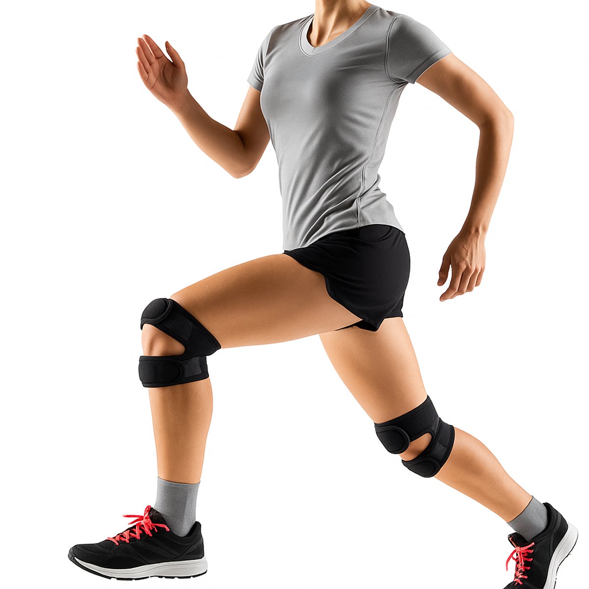 Double Patella Knee Brace | Patella Strap | Knee Support | Knee Protector | Knee Tendon Strap | Knee Bandage | Adjustable | 1 Piece | Black - Image 1