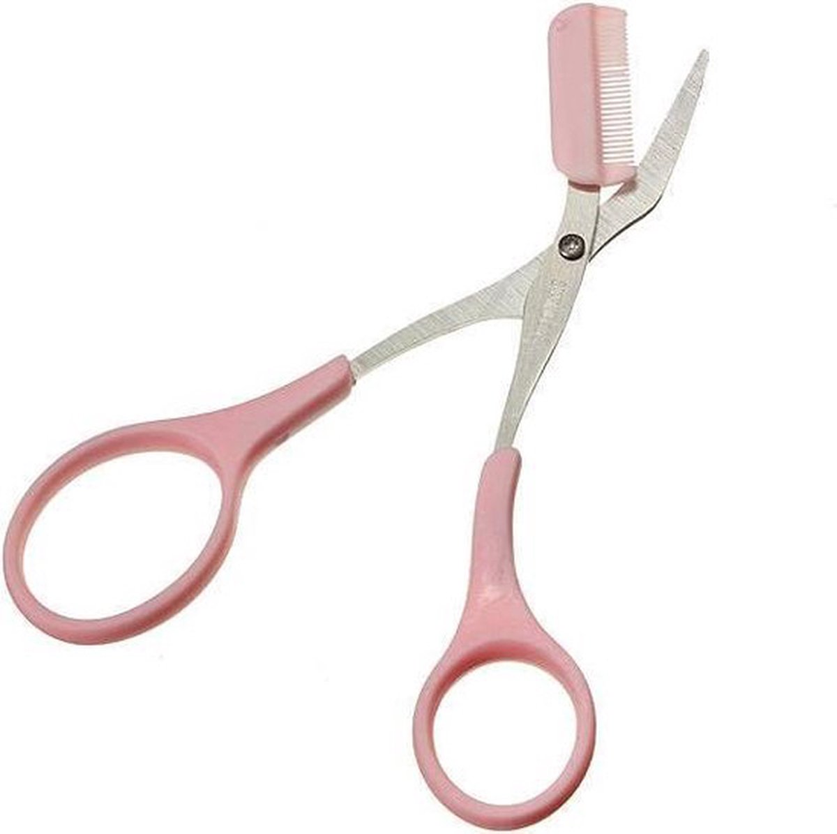 Eyebrow Scissors | Small Eyebrow Scissors | Eyebrow and Eyelash Scissors | Scissors and Trimmer | Pink - Image 1