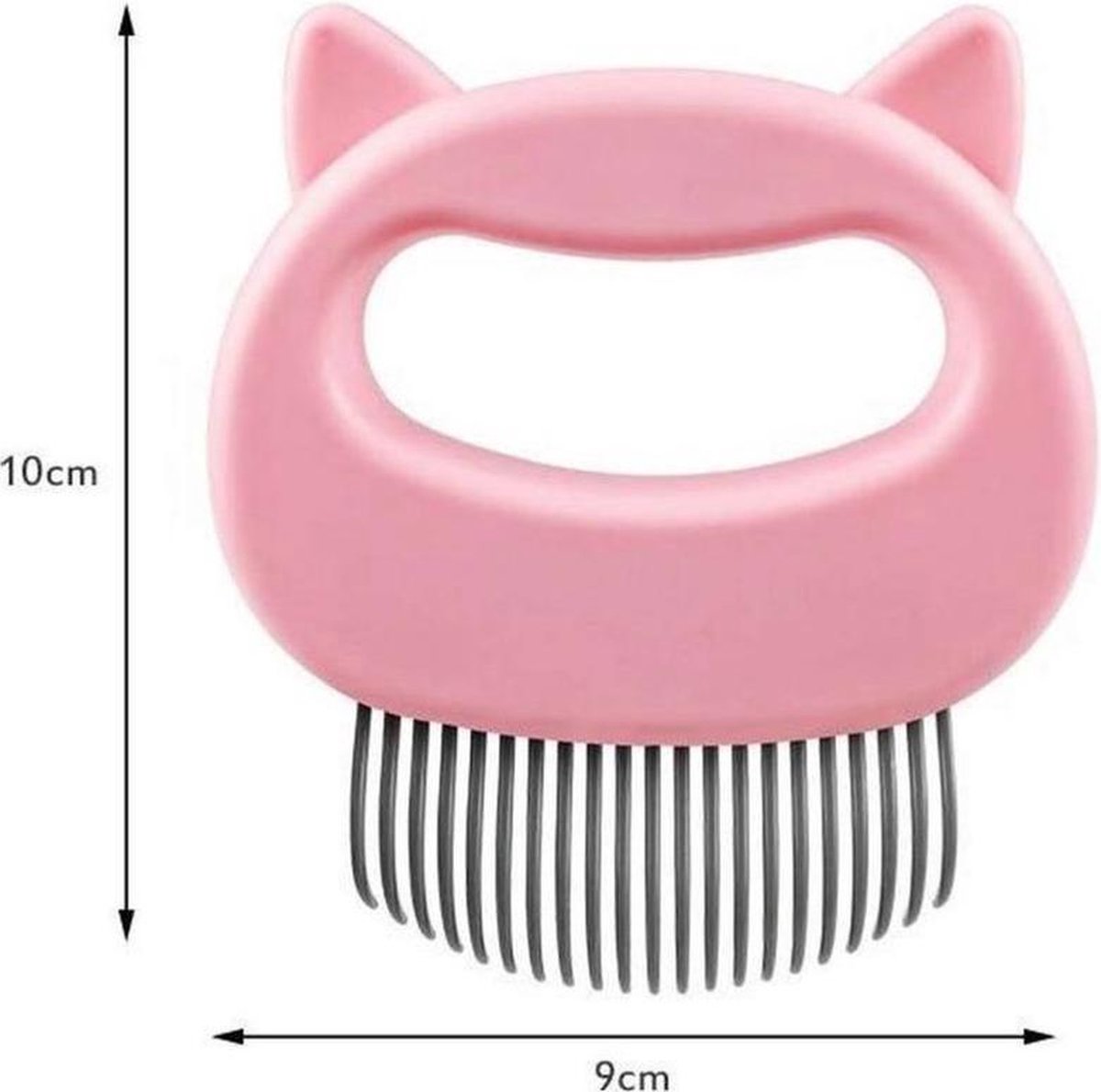 Cat Brush | Cat Comb | Lice Brush | Lice Comb | Elastic Teeth | Detangling Comb | Detangle & Remove Cat Hair | Pink - Image 2