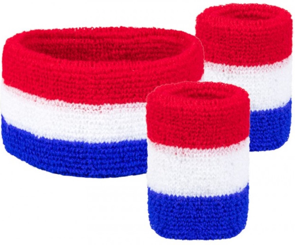 Sweatband set Netherlands 3-piece - Holland sport sweatband headband World Cup European Championship festival - Image 1