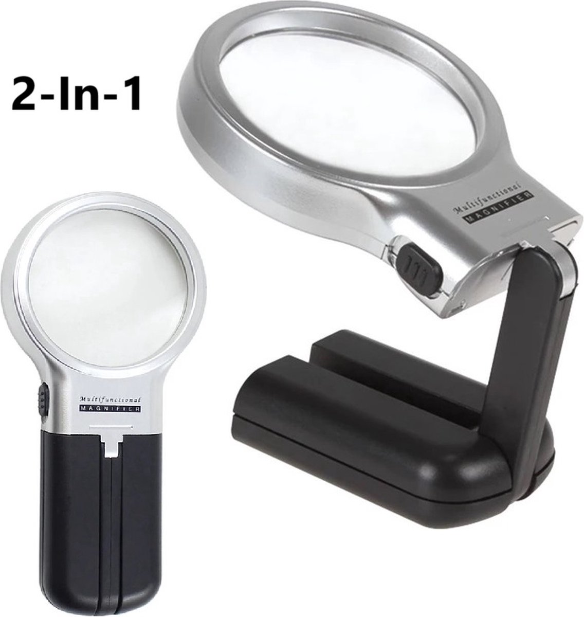 Foldable Magnifying Glass With 2x LED Lighting | Handheld Magnifying Glass | Magnifying Glass | Reading Magnifying Glass | Insect Magnifying Glass | Hobby Magnifying Glass - Image 1