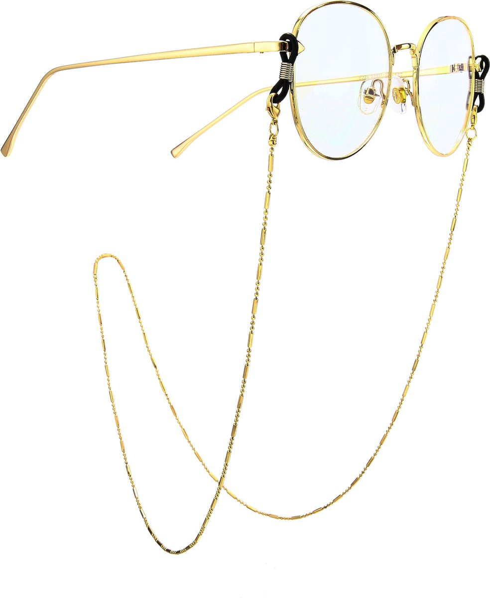 Gold Glasses Cord | Glasses Cord | Sunglasses Cord | Glasses Chain | Glasses Cord | With Black Loop | 72 CM - Image 1