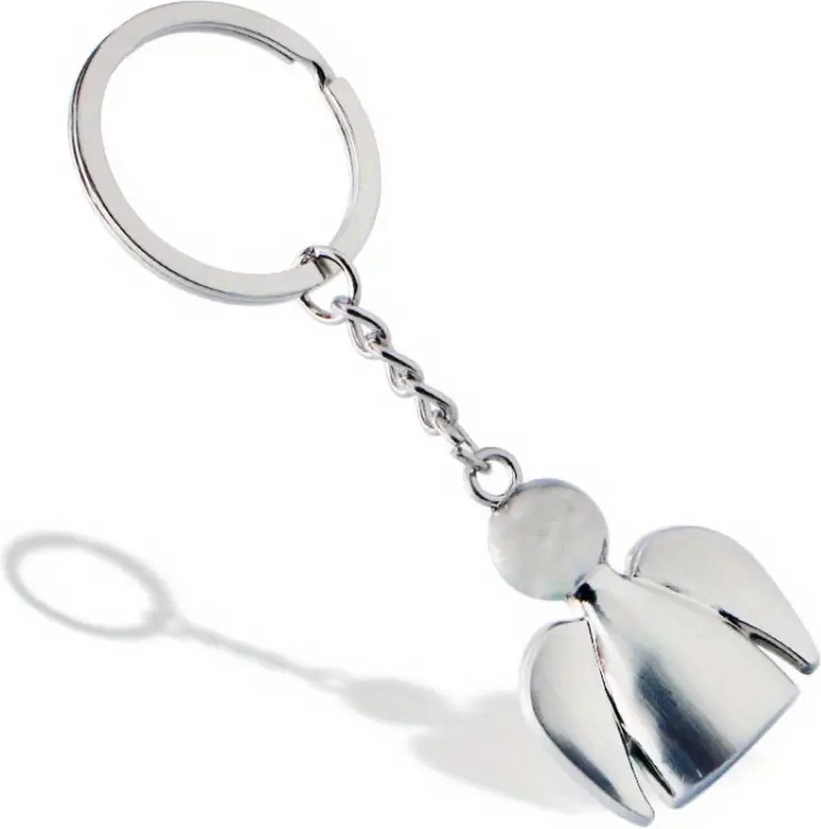 Guardian Angel Keychain | Guardian Angel Keychain | Key Holder | Stainless Steel | Silver - Image 1