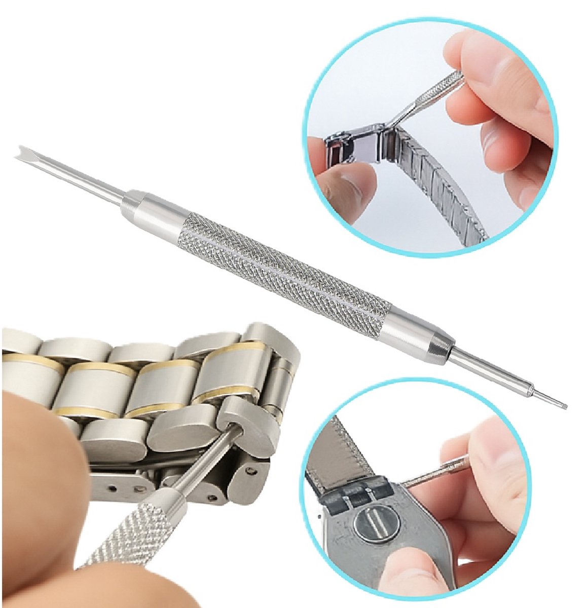 Watch Tools | Changing Watch Strap | Steel Pushpin Remover | Replacing Watch Strap | Stainless Steel - Image 1