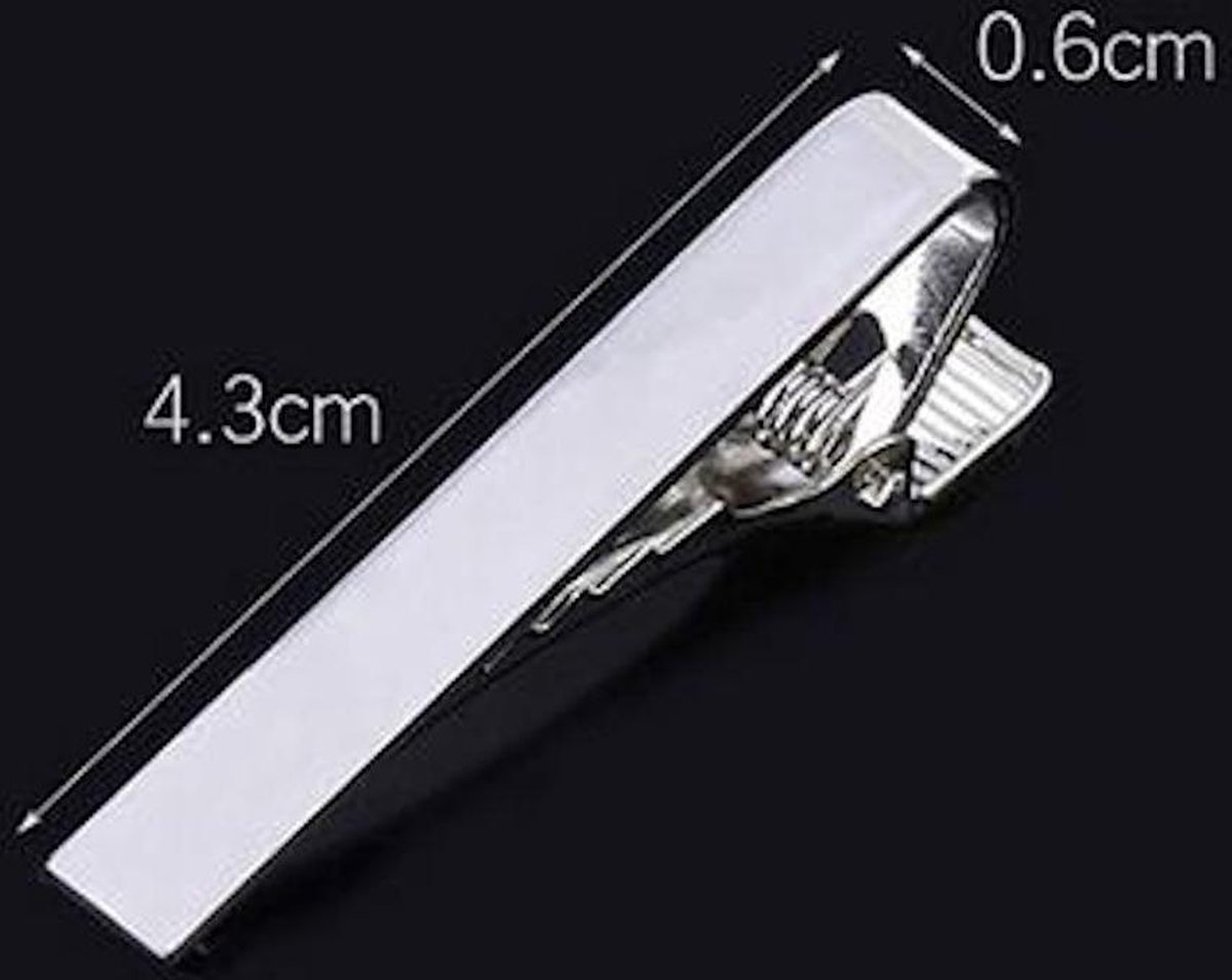 Tie Clip 4 cm by 0.6 cm – Tie Clip – Tie Clip - Silver - Image 4