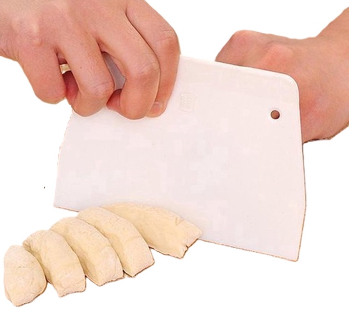 Dough scraper I Cake scraper I Dough cutter I Dough scraper I 13 x 9 CM I White - Image 1