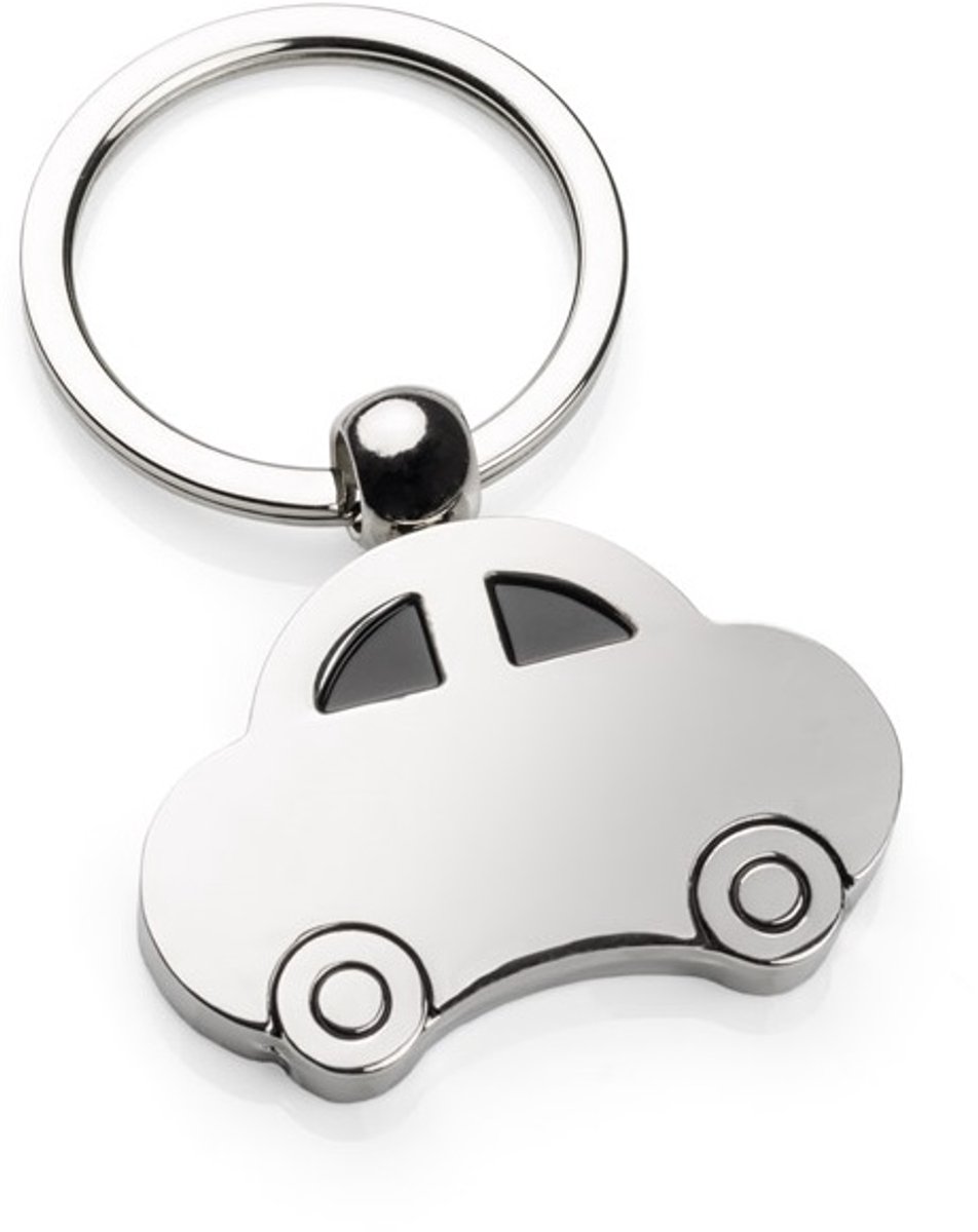 Car Keychain | 4 x 2.8 CM | Metal | Silver - Image 1