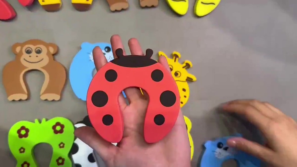 Door Stoppers Animal I Baby and Child Door Protectors I Door Protection I Foam / Foam I Animal Door Stopper I 4 Pieces - Image 2