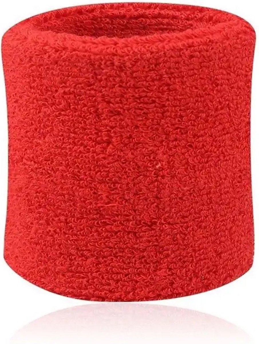 Wristband | Sweatband | Sports Wristband | Sports Band | 1 Piece | 8 x 8 CM | Red - Image 2