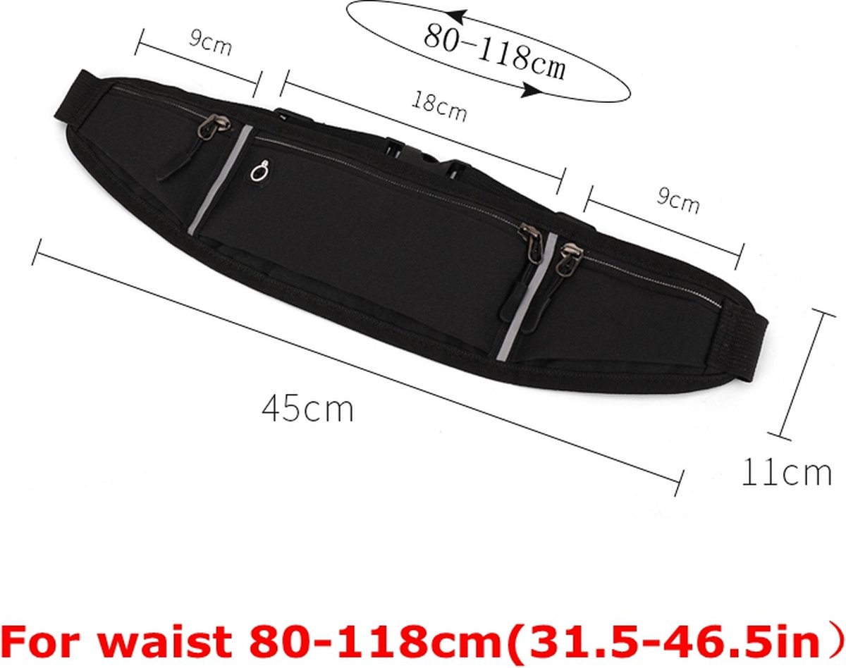 Waist Bag | Running Belt | With Phone Holder | With Smartphone Holder | Reflective | Running Bag | Blue - Image 4