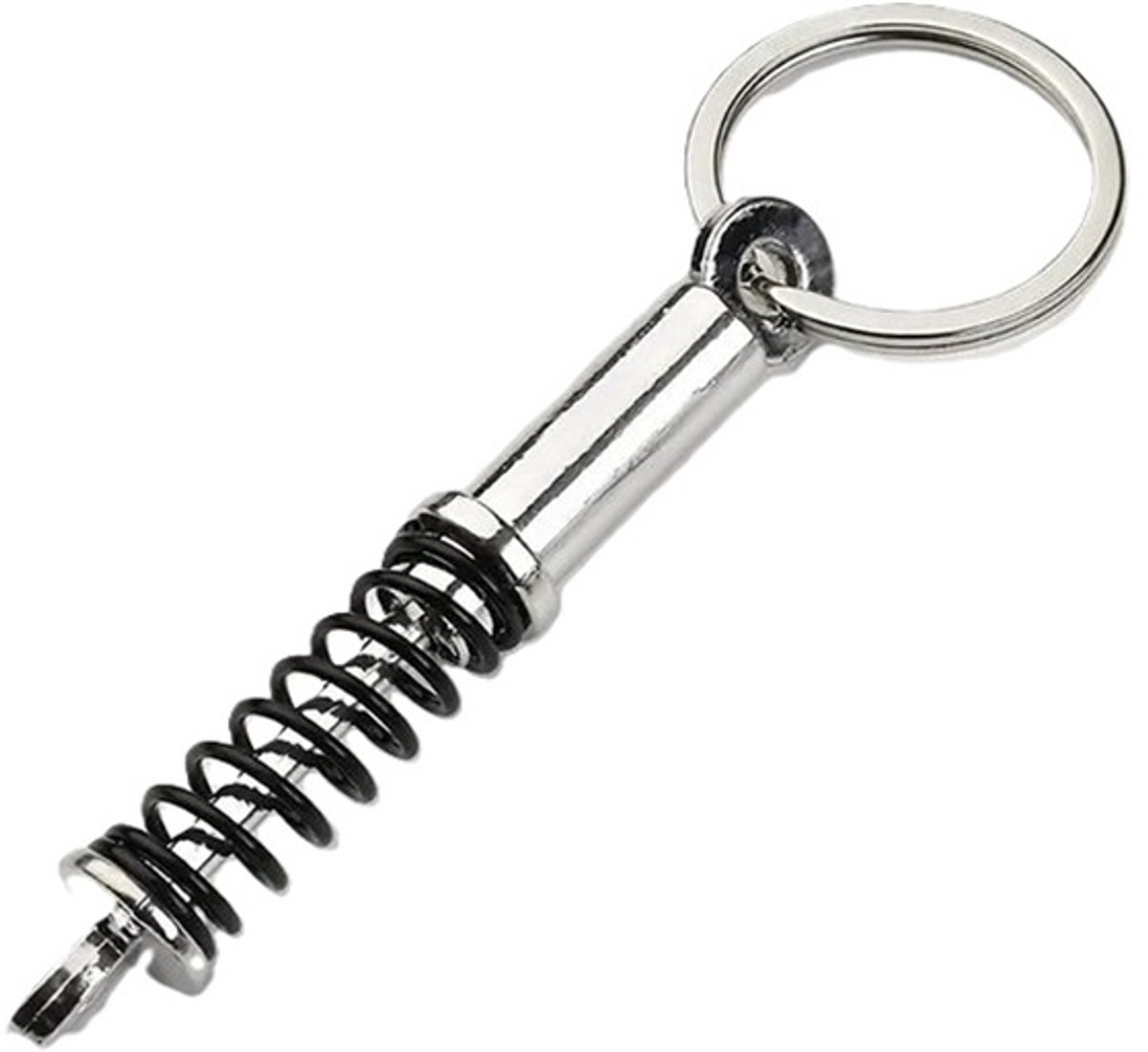 Car Shock Absorber Keychain | Car Key Holder | Shock Absorber Spring Keychain | Universal | Car Accessories | Black - Image 1