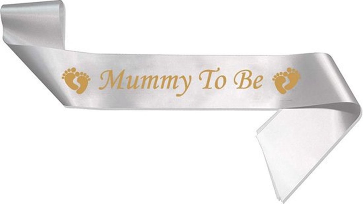 Mom to Be Sash I Mommy To Be Sash I Mummy to Be Sash I White with Gold - Image 2