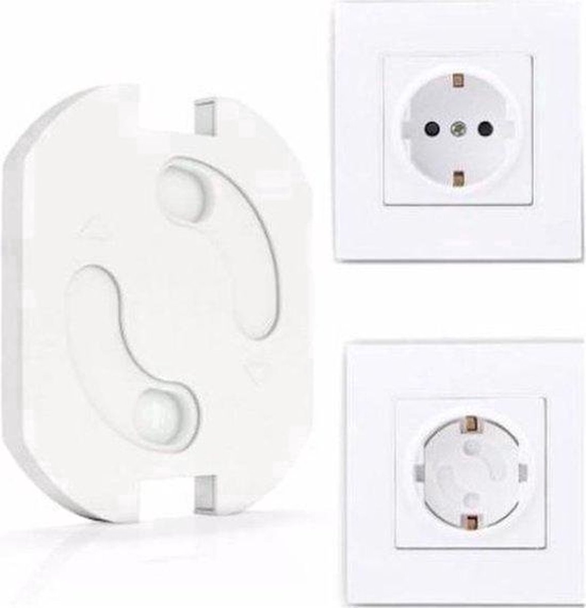 Socket Security for Children | Self-Adhesive Socket Protection Safety Lock Socket | Child Lock Socket | 4 Pieces - Image 1