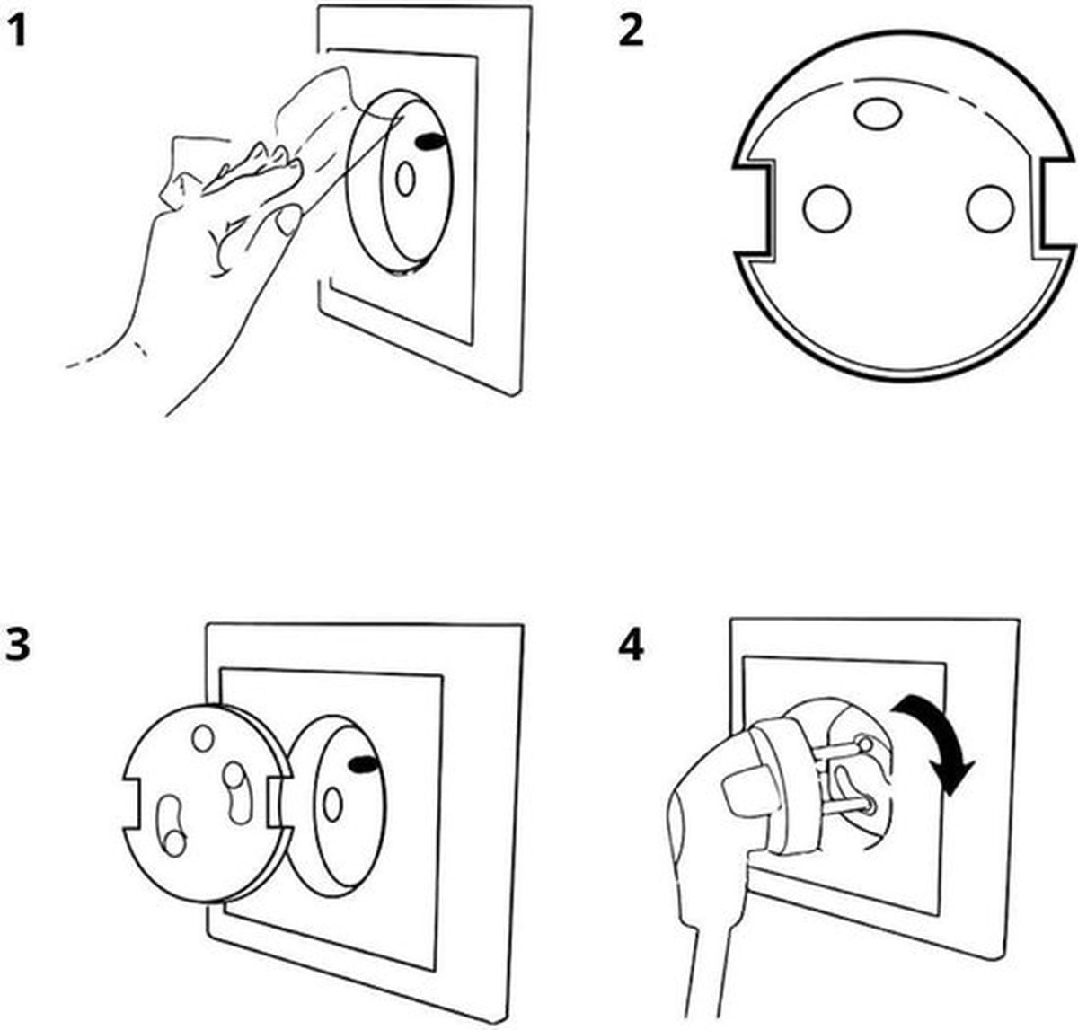 Socket Security for Children | Self-Adhesive Socket Protection Safety Lock Socket | Child Lock Socket | 4 Pieces - Image 4