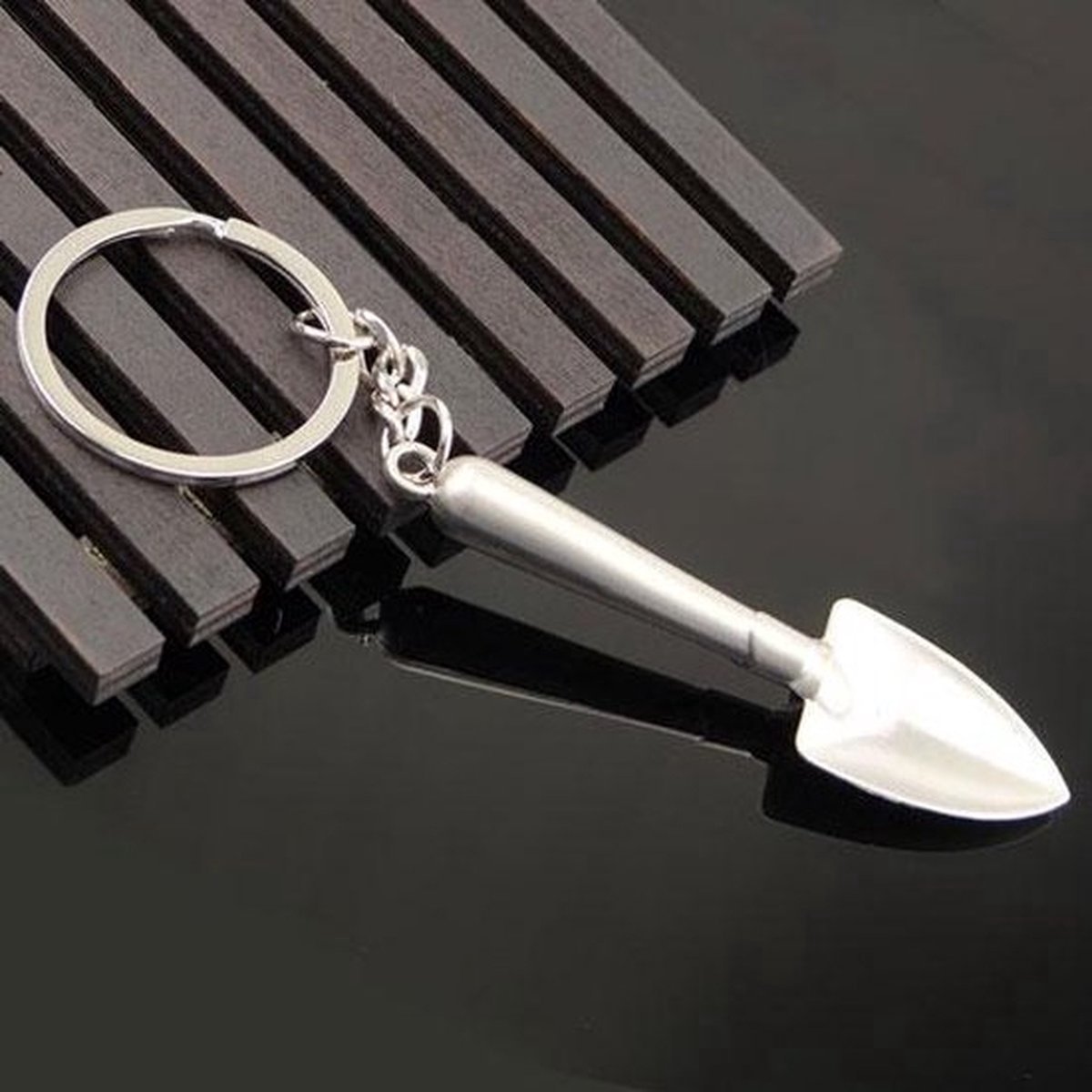 Keychain Shovel | Key Holder | Small Keychain Shovel | Silver - Image 2