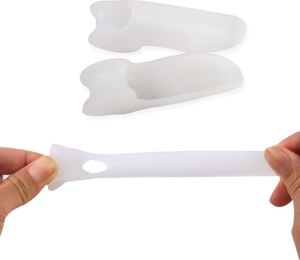 Silicone Toe Corrector Little Toe | Toe Spreader | Little Toe Protector | 1 Pair | Transparent - Image 3